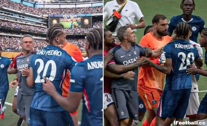 世俱杯决赛丑陋一幕！恩里克锁喉+两队混战，西媒曝FIFA将重罚：最低禁赛3场 ...