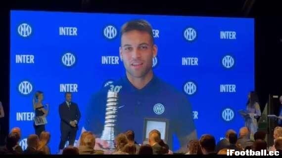 连续第二年当选！劳塔罗获意甲绅士奖，阿根廷人视频感言彰显队长风范